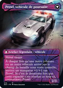 Prowl, véhicule de poursuite - La Guerre Fratricide Transformers Cards