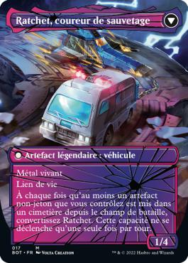 Ratchet, coureur de sauvetage - La Guerre Fratricide Transformers Cards
