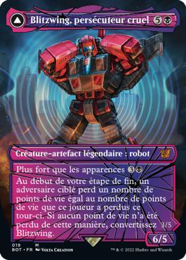 Blitzwing, persécuteur cruel -> Blitzwing, assaillant évolutif - La Guerre Fratricide Transformers Cards