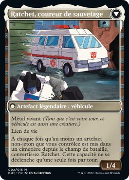 Ratchet, coureur de sauvetage - La Guerre Fratricide Transformers Cards