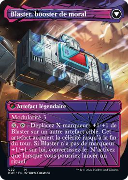 Blaster, booster de moral - La Guerre Fratricide Transformers Cards