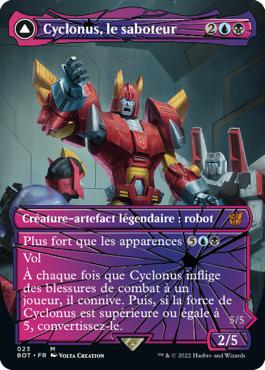 Cyclonus, le saboteur -> Cyclonus, combattant cybertronien - La Guerre Fratricide Transformers Cards