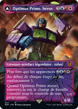 Optimus Prime, héros -> Optimus Prime, chef des Autobots - La Guerre Fratricide Transformers Cards