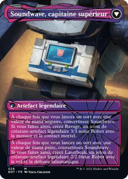 Soundwave, capitaine supérieur - La Guerre Fratricide Transformers Cards