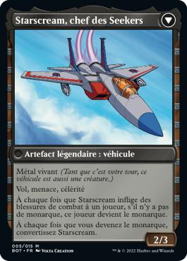 Starscream, chef des Seekers - La Guerre Fratricide Transformers Cards