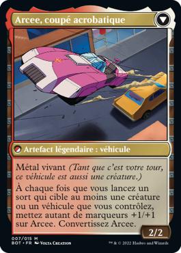 Arcee, coupé acrobatique - La Guerre Fratricide Transformers Cards