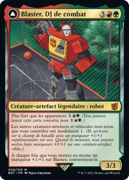 Blaster, DJ de combat -> Blaster, booster de moral - La Guerre Fratricide Transformers Cards