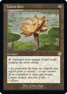 Lotus doré - La Guerre Fratricide Artefacts Retro