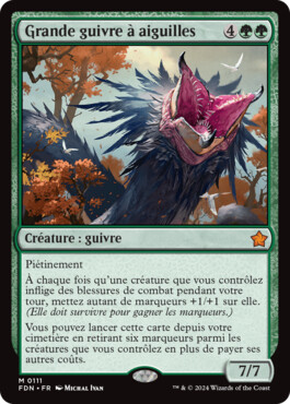 Grande guivre à aiguilles - Fondations de Magic: The Gathering