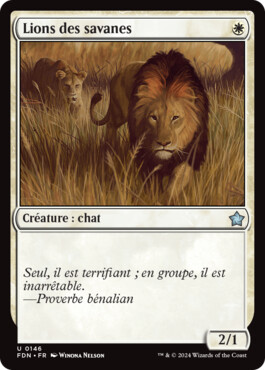 Lions des savanes - Fondations de Magic: The Gathering