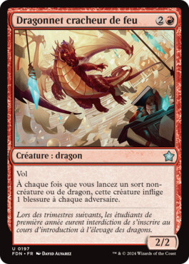 Dragonnet cracheur de feu - Fondations de Magic: The Gathering