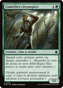 Comédien circonspect - Fondations de Magic: The Gathering