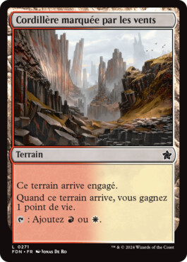 Cordillère marquée par les vents - Fondations de Magic: The Gathering