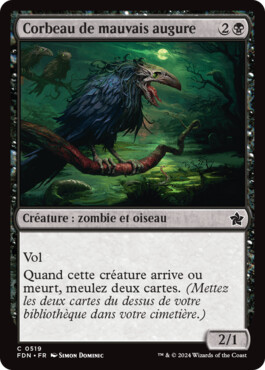 Corbeau de mauvais augure - Fondations de Magic: The Gathering