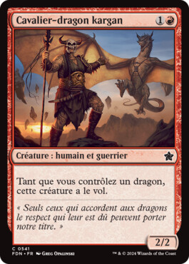 Cavalier-dragon kargan - Fondations de Magic: The Gathering