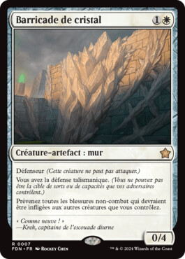 Barricade de cristal - Fondations de Magic: The Gathering