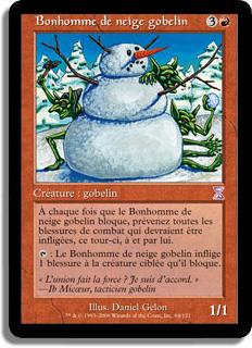 Bonhomme de neige gobelin - Spirale Temporelle (cartes décalées dans le temps)