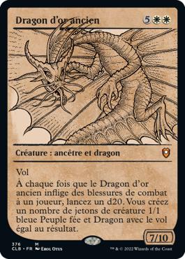 Dragon d'or ancien - Commander Légendes : la bataille de la Porte de Baldur