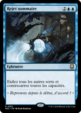 Rejet sommaire - Horizons du Modern 3 Commander